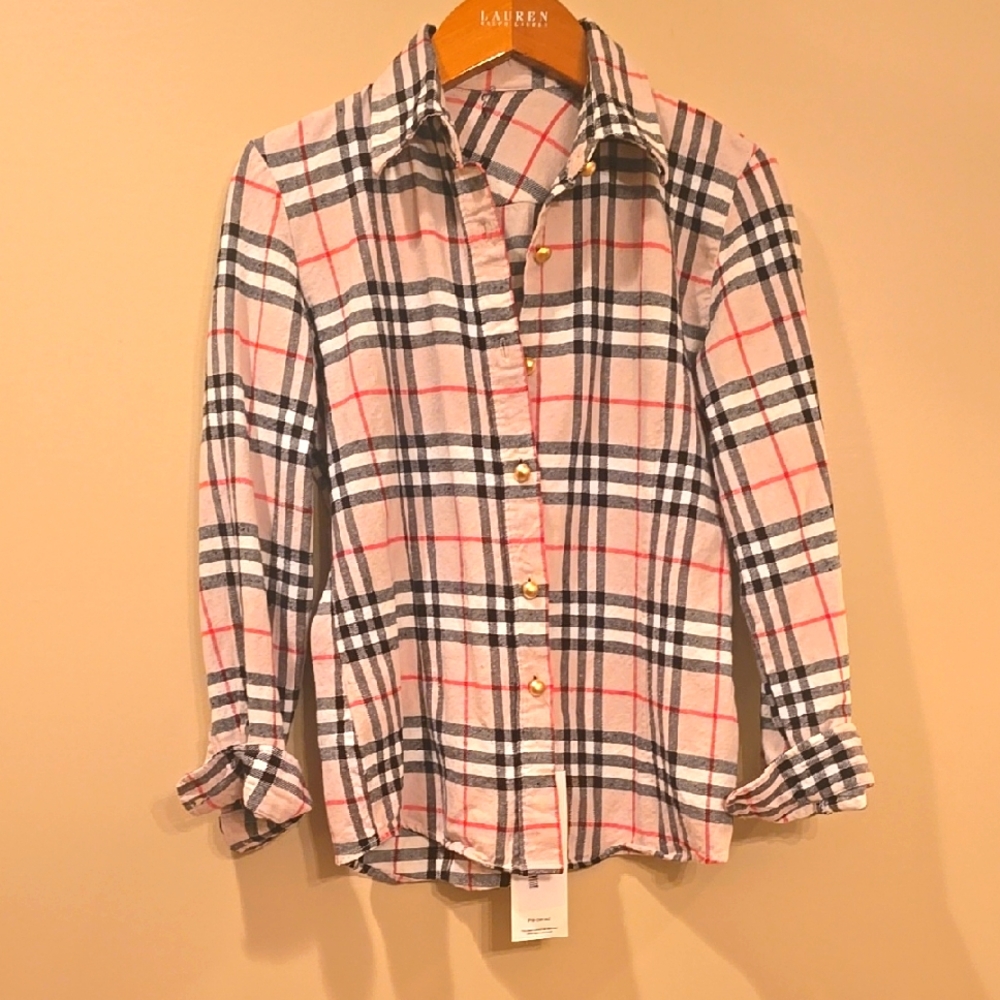 Burberry Plaid Button-Up Shirt